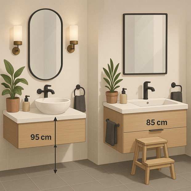 Quelle est la hauteur idéale pour votre vasque de salle de bain ?