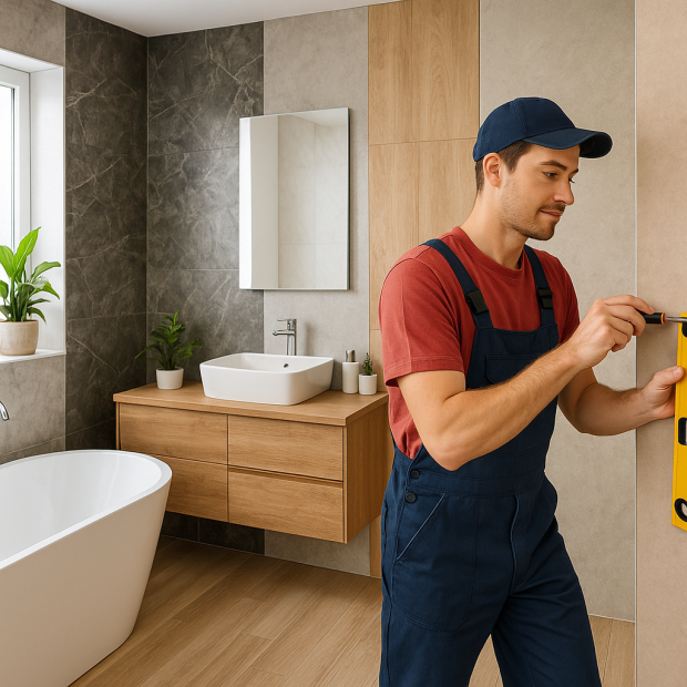 Rénover sa salle de bains à petit prix avec des panneaux d'habillage astucieux