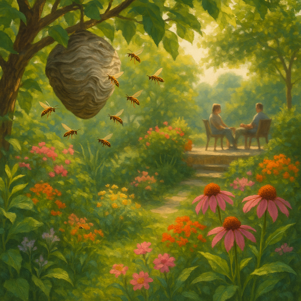 Peut-on vraiment laisser un nid de guêpes dans son jardin ?